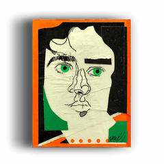 "Green Eyes" Original Collage