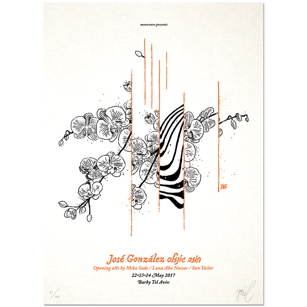 José González in Tel-aviv Gig Poster Print- YONIL | The Store