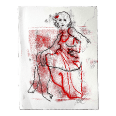 "Red Dress III" 1/1 Monotype