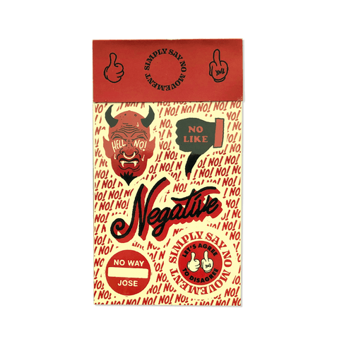 "SIMPLY SAY NO MOVEMENT" Sticker Sheet (Red) Goods- YONIL | The Store