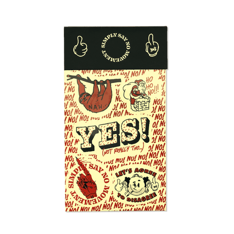 "SIMPLY SAY NO MOVEMENT" Sticker Sheet (Black) Goods- YONIL | The Store
