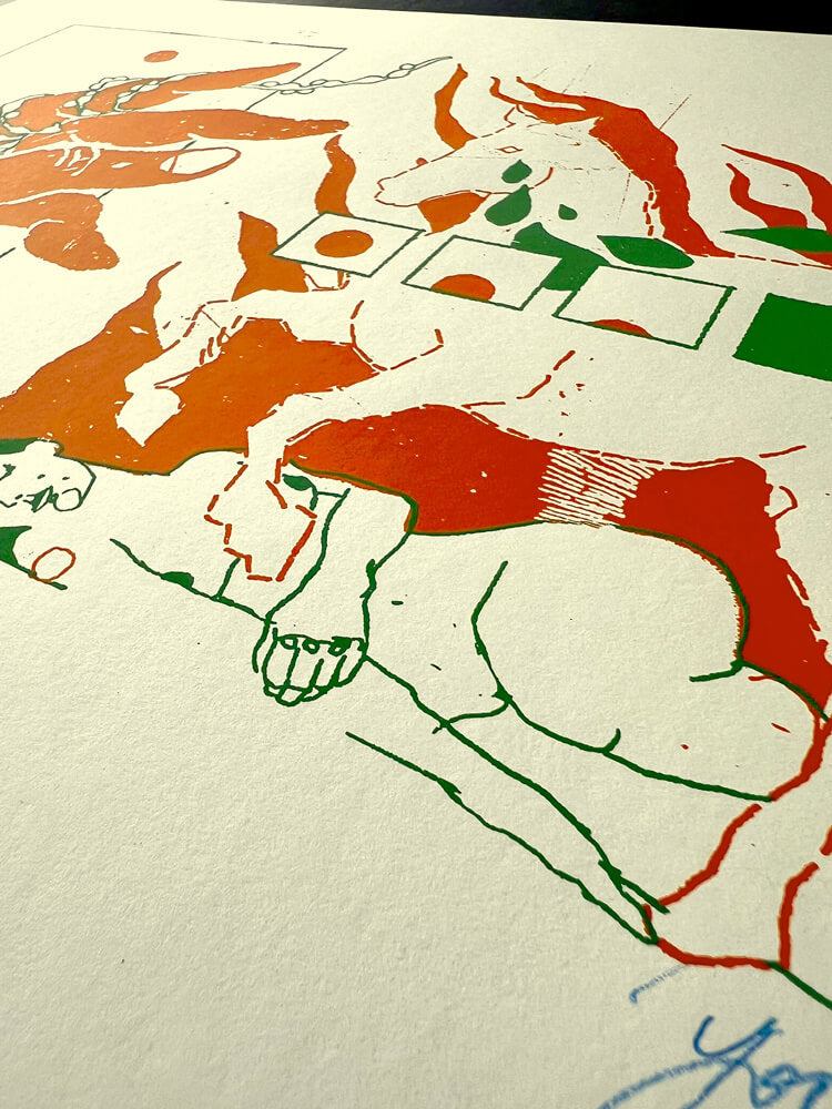 "The Rose & The Nightingale: Night" Limited Edition Screen Print