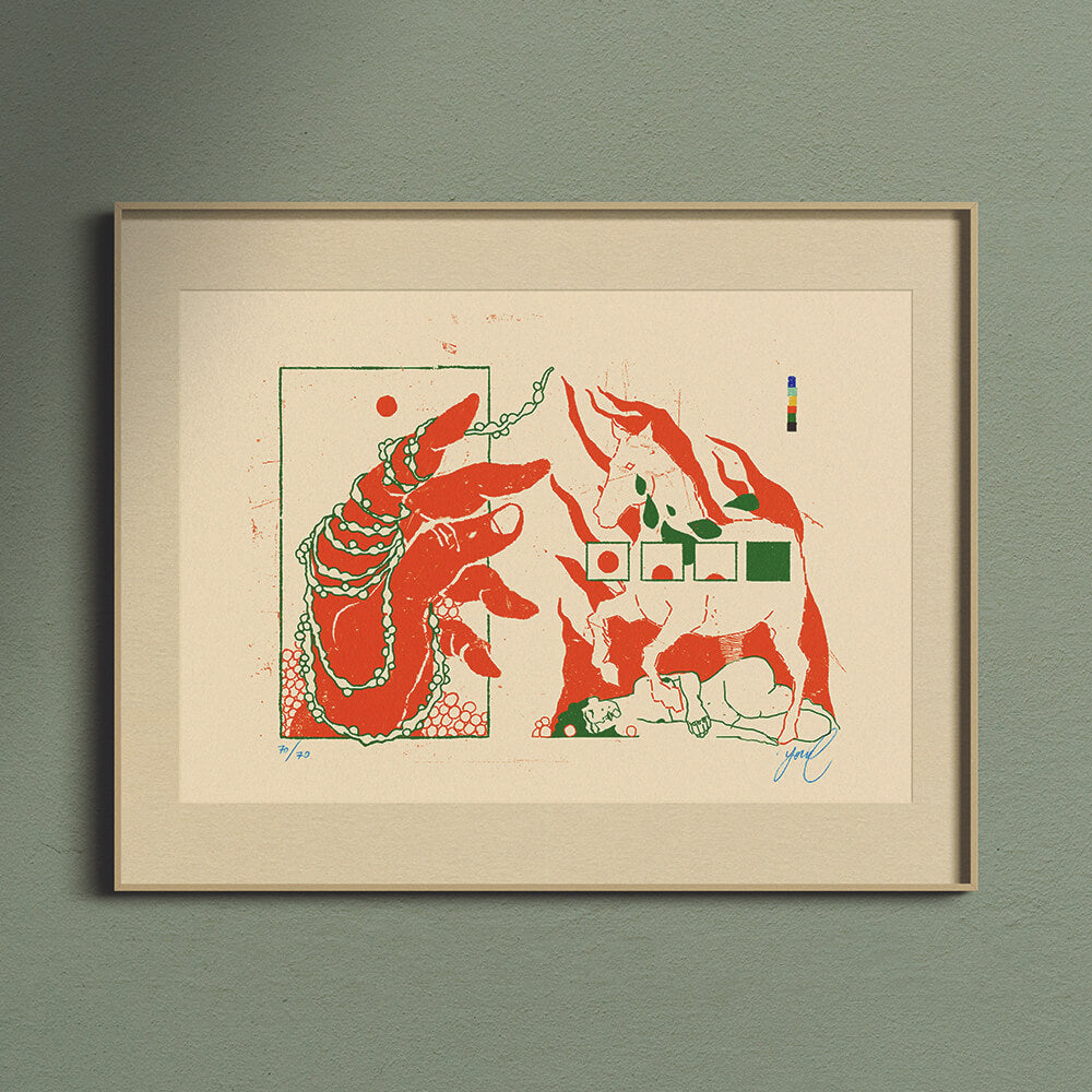 "The Rose & The Nightingale: Night" Limited Edition Screen Print