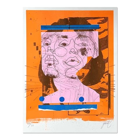 "BROWN EYES I" Limited edition RISO print