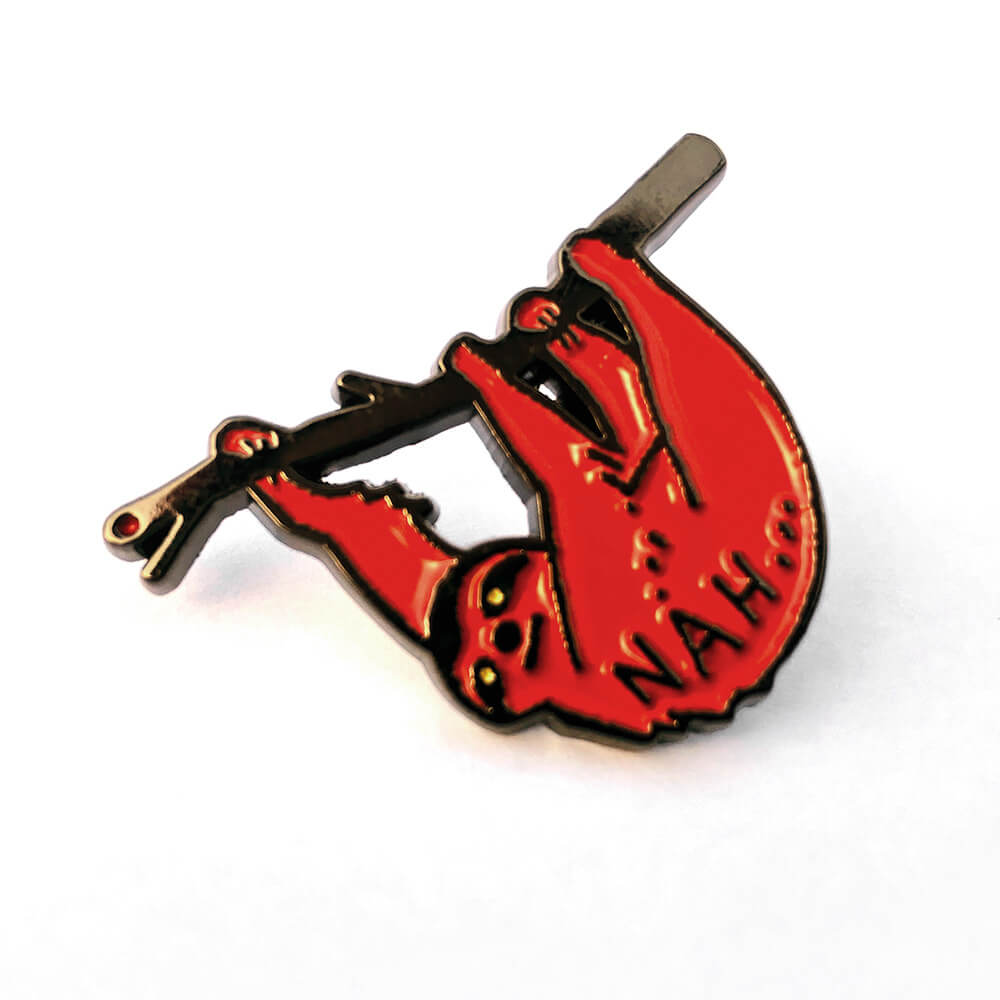 "NAH SLOTH" Enamel Pin Goods- YONIL | The Store