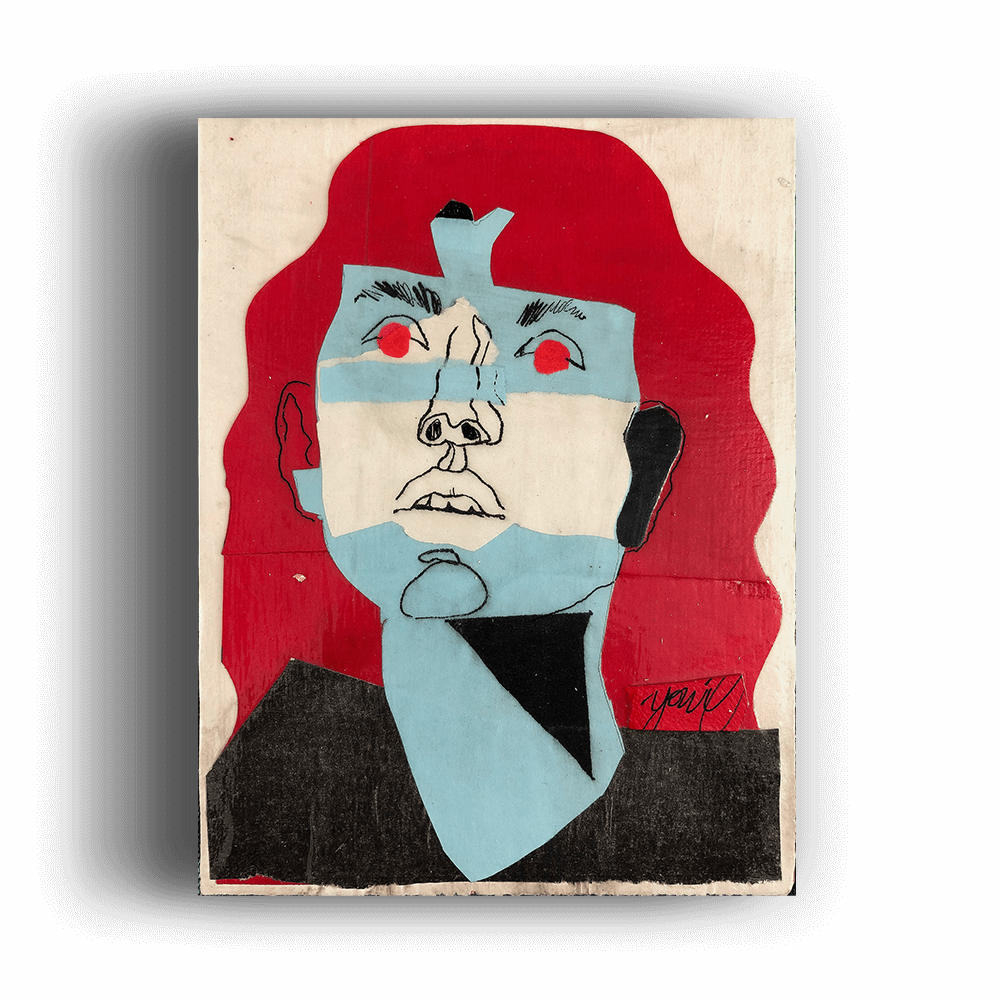 "Red Eyes" Original Collage