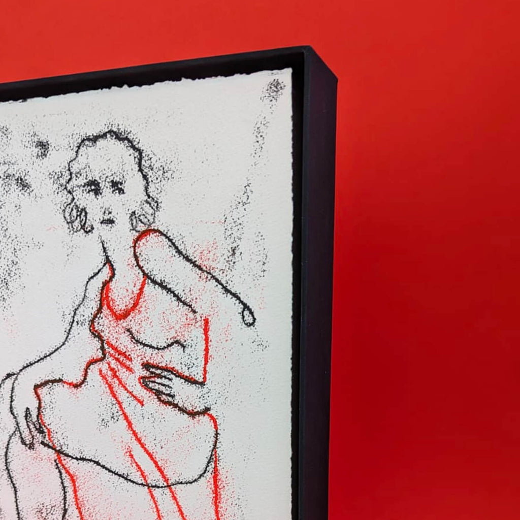 "Red Dress II" 1/1 Monotype (FRAMED)