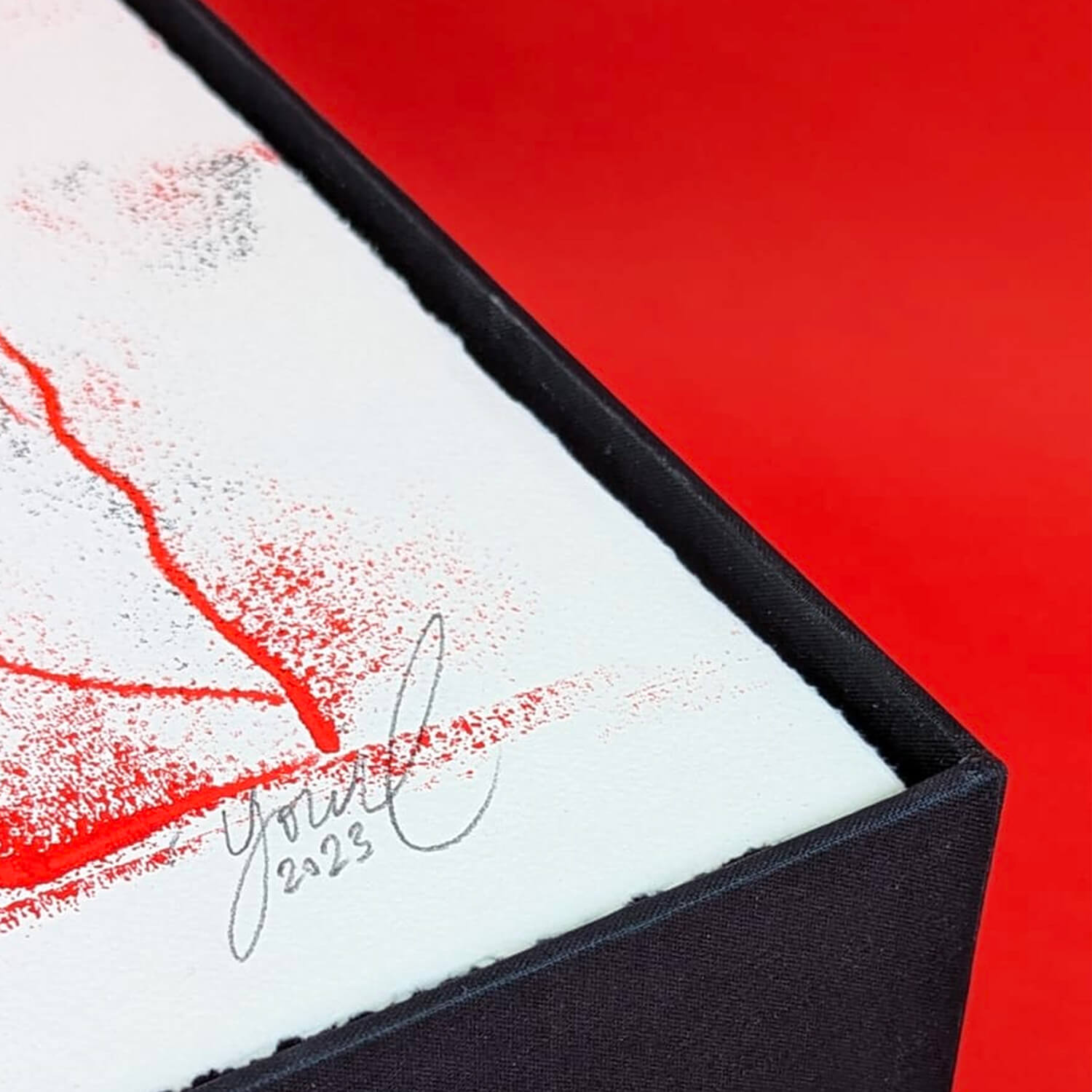 "Red Dress II" 1/1 Monotype (FRAMED)