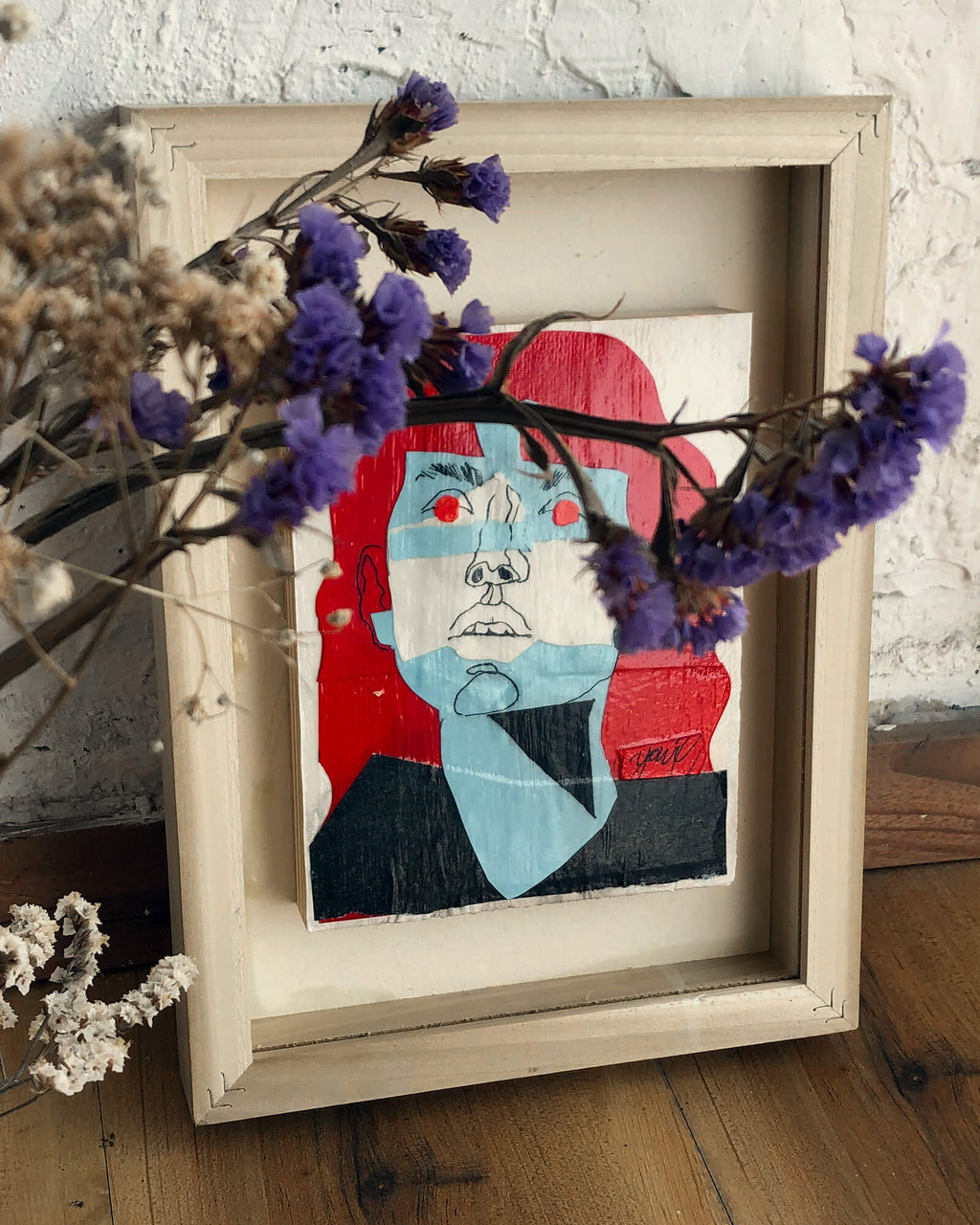 "Red Eyes" Original Collage