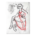 "Red Dress II" 1/1 Monotype (FRAMED)