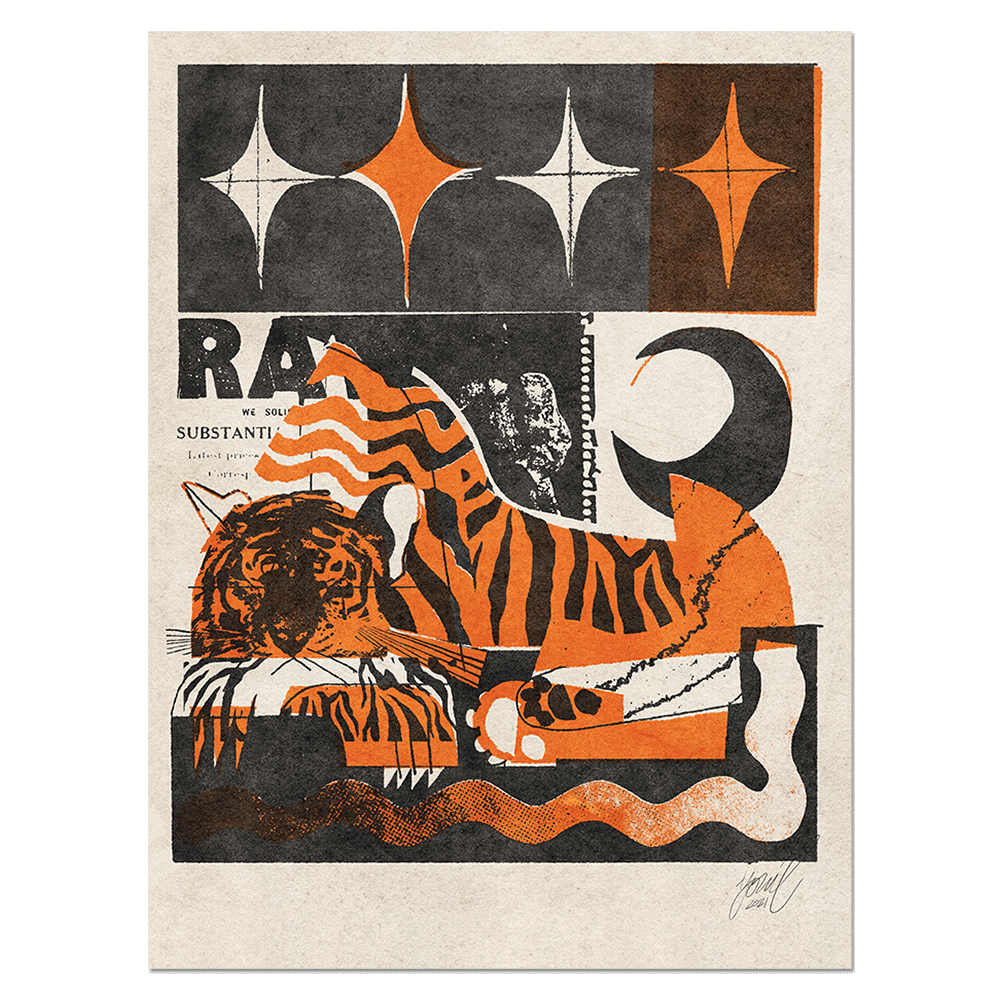 "The Sleeping Tiger" Print