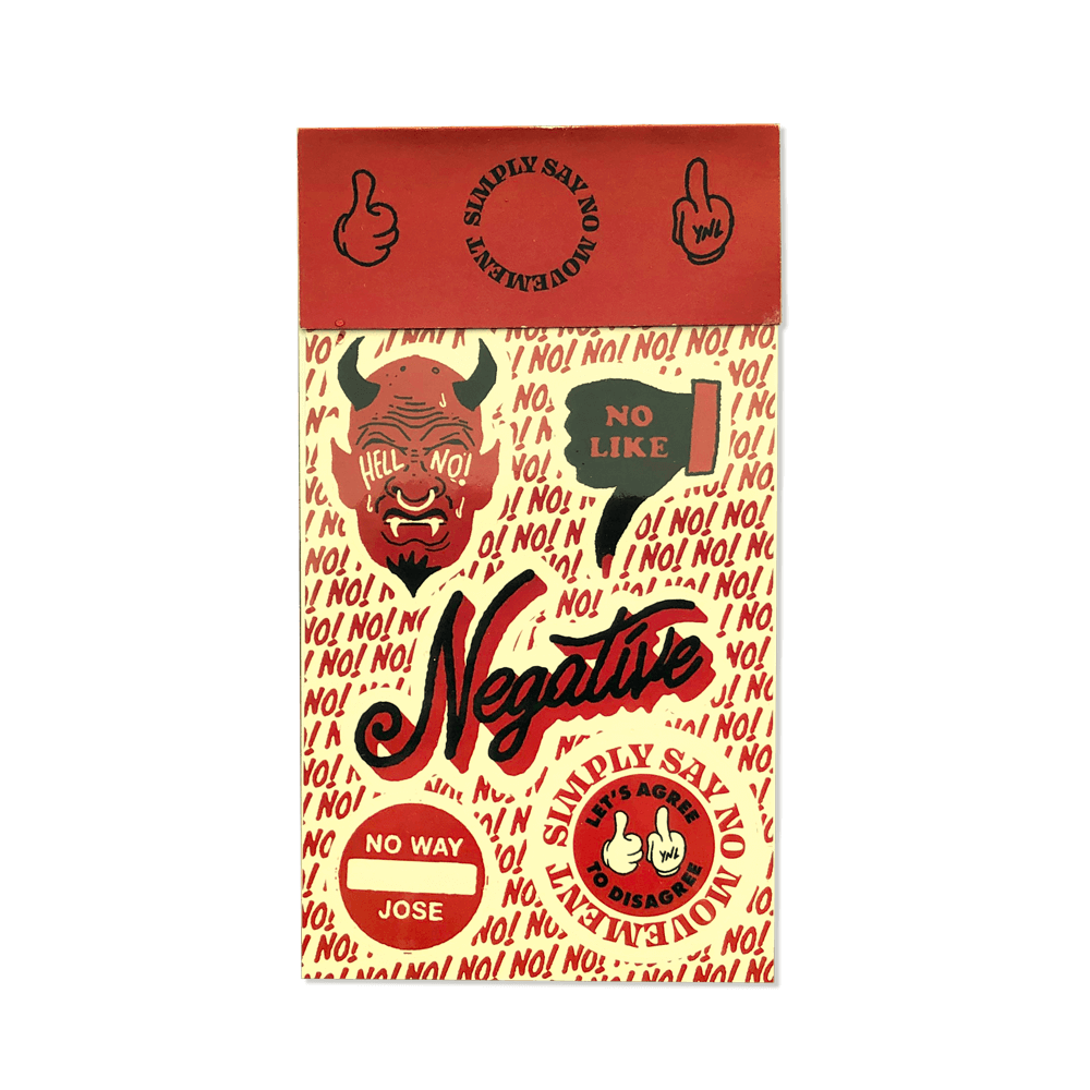 "SIMPLY SAY NO MOVEMENT" Sticker Sheet (Red) Goods- YONIL | The Store