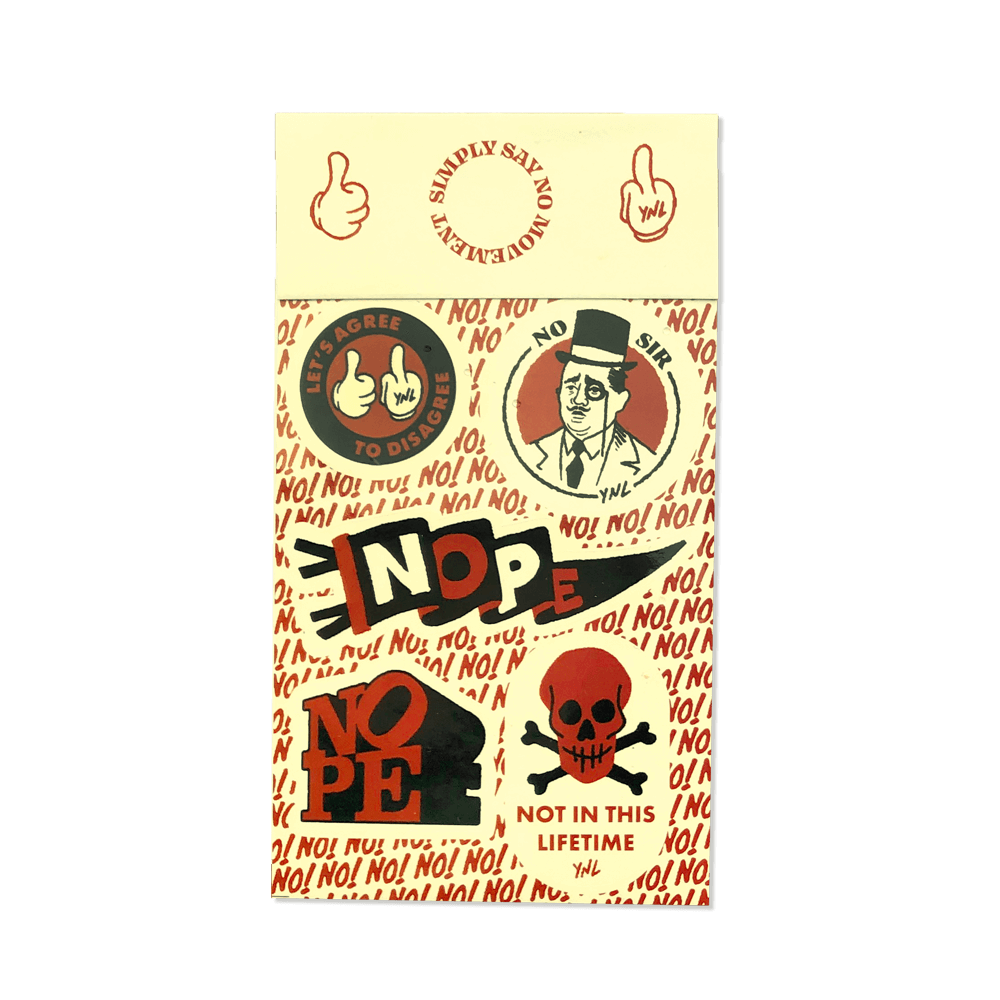 "SIMPLY SAY NO MOVEMENT" Sticker Sheet (White) Goods- YONIL | The Store
