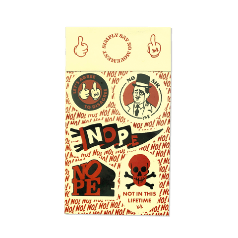 "SIMPLY SAY NO MOVEMENT" Sticker Sheet (White) Goods- YONIL | The Store